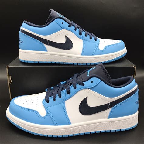 nike jordans men's low blue.